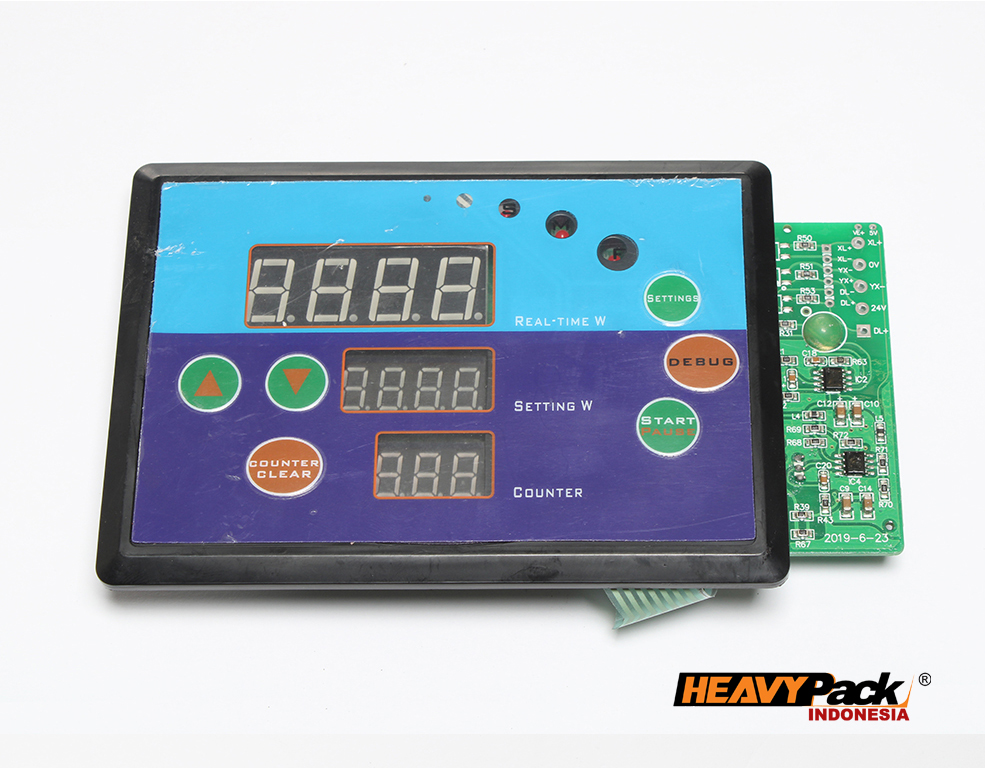 Weight Control Panel FZ 100 merupakan suku cadang display control untuk melihat berat aktual dari filling mesin FZ100